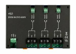 DNM-843VI-600V isolation 3-channel Voltage Input Attenuator, metal case