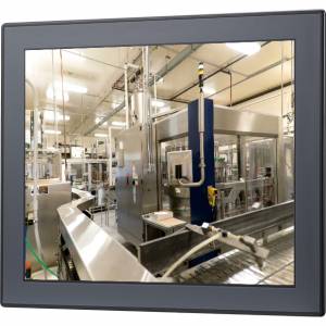 APPD-1900-1 19&quot; SXGA industrial 4:3 LED Backlight flush touch monitor with VGA, DVI-D and Display Port input, 24VDC input, RS-232 and USB touch screen interfaces