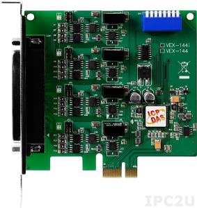 VEX-144i 4xRS-422/485 115.2Kbps PCI Express Board with isolation
