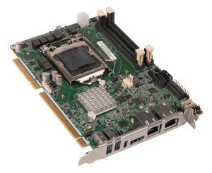 HPCIE-Q470 Half-size PICMG 1.3 CPU card upports LGA1200 Intel 10th Gen. Core i9/i7/i5/i3/Pentium/Celeron CPU with Q470E, DDR4 SO-DIMM, HDMI, USB-C, Dual Intel 2.5GbE, USB 3.2, SATA 6Gb/s, M.2, HD Audio, iAMT and RoHs