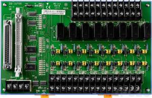 DB-16P8R/DIN Isolated 16 Channels AC/DC & 8 Channels Form C Relay Digital Daughter Board, DIN-Rail Mounting