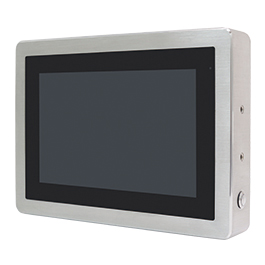 ViTAM-110PH 10,1&quot; WXGA IP66/IP69K stainless steel display, VGA/HDMI input, OSD on the rear side, projected capacitive touch, 9-36V DC power input with adapter, 1000nits