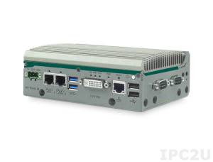 iROBO-351VTC Fanless Compact In-Vehicle PC, Intel Atom E3950, up to 8GB DDR3L, 2x mSATA, 3x Gbit LAN, 2xPoE, 1xDVI-I, 4xCOM, 2xUSB3.0, 2xUSB 2.0, CANBus, 4xDIO, 3x mini-PCIe, M.2, 8-35V DC-In, -25...+70C Operating Temperature