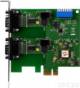 VEX-112i 2xRS-232 115.2Kbps PCI Express Board with isolation