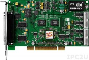 PCI-826LU Universal PCI, 250 kS/s, 32/16-ch 16-bit AI, 2-ch 16-bit AO, 32-ch Programmable DIO, Cable Socket CA-4002