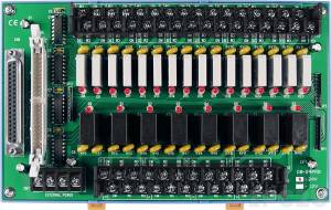 DB-24PRD/24/DIN 24 Channels Power Relay (24V) Daughter Board, Opto-22 Compatible, DB37 Connector, DIN-Rail Mounting