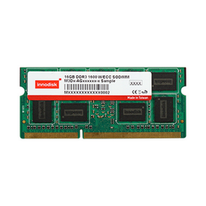 M3D0-2GSJ2LQE Memory Module 2GB DDR3L SO-DIMM 1866MT/s, 256Mx8, IC Sam, Rank 1, dual side, ECC, 0...+85C