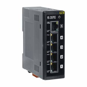 NS-205PSE Industrial Smart Ethernet Switch with 5 10/100 Base-T Ports, 4xPoE