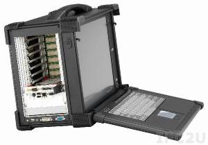 ARX308-15P. CompactPCI Portable Computer, 15&quot; LCD with touch screen, 8-slot 3U PXI/ cPCI, slim DVD-ROM, 400W ATX