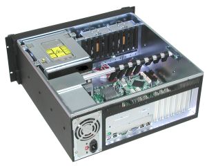 GHI-403SR 4U Rackmount chassis with 3x 5.25&quot; & 1x 3.5&quot; bays in a short depth 11.9&quot; form factor.