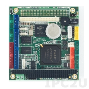 VDX-6354RD-PLUS-X PC/104+ Vortex86DX 800MHz CPU Module with 256MB RAM, VGA CRT/LCD, LAN, 4xCOM, 2xUSB, Audio, GPIO, PCI-104