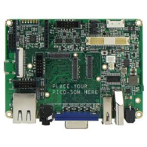 PICONYMPHGL PICO NYMPH Carrier Board with Gigabit LAN for PICO SOM Boards, 1x Atheros AR8035 Gigabit LAN, M.2, Mini-PCIe with SIM cardslot, LVDS, HDMI, DB15 VGA, MikroBUS (ADC, GPIO, I2C, PWM, SPI, UART), CAN, RS-232, USB, Micro-SIM, MicroSD, 12VDC-in