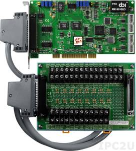 PCI-1602U/S Universal PCI Adapter, 32SE/16D ADC, FIFO, 2 DAC, 16DI, 16DO, Timer, Cable Socket CA-4002x1, Daughter Board DB-1825