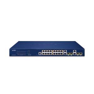 GS-4210-16P4C Managed Switch with 16x10/100/1000BASE-T PoE+ Ports, 4x1G TP/SFP Combo Ports, Layer 2, 100..240V AC, 0..+50C Operating Temperature