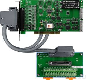 PISO-DA4U/S Universal PCI, 14-bit 4-channel Isolated Analog Output Board, One CA-4002 D-Sub connector, DN-37 and CA-3710 D-Sub cable