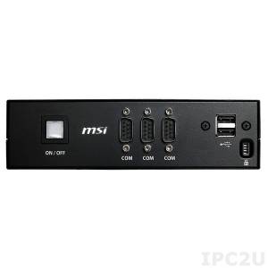MS-9A78 Embedded Computer, Support Intel Core i3/i5/i7 4th Gen. 35W/45W TDP CPUs, up to 16GB DDR3 SODIMM, VGA, 2xDP, 4xCOM, 2xGbit LAN, 6xUSB, 2xMini-PCIe Audio, 12V DC-In, Power Adapter