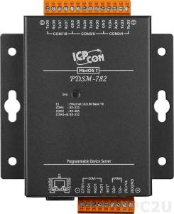PDSM-782 Programmable Device Server with seven RS-232 and one RS-485 ports with Metal Case
