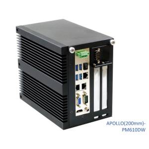 AP2071-00C APOLLO Embedded Server, Intel Celeron 3955U 2.0 GHz PM610DW-EC0 CPU Card, up to 32GB SODIMM DDR4, VGA, HDMI, 3xGbit LAN, 4xUSB, 2xCOM, Audio, 1x 2.5&quot; HDD Bay, 9-36V