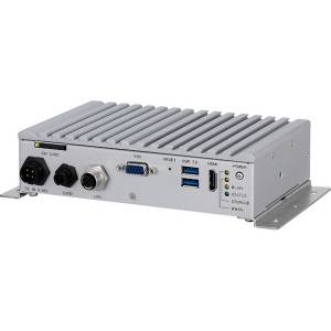 nROK-1020-A Embedded Railway Fanless PC, Intel Atom x5-E3930 1.8GHz, 4GB DDR3L, VGA, HDMI, 1xGbit LAN M12, 1xDB9 (4xRS-232, 2xRS-485), 1xDB15 Multiport (1xCAN, 1xRS-232, DIO, odometer), 2xUSB 3.0, Audio, 1x2.5&quot; SATA SSD, mSATA, 2xMini-PCIe, 24V DC-In
