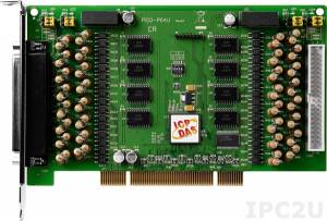 PISO-P64U-24V Universal PCI, 64-channel Optically Isolated Digital Input Board (RoHS), w/ 1x CA-4037B cable, 2x CA-4002 D-Sub connectors