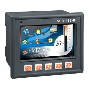 VPD-143-H 4.3&quot; Touch HMI device with Ethernet, RS-232/RS-485, USB, RTC, Rubber Keypad, support XV-board (RoHS)